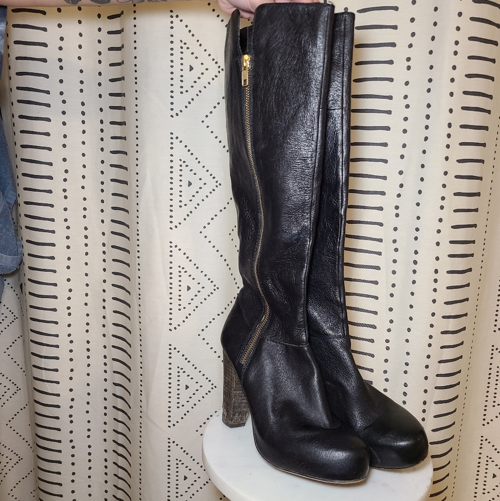 Knee high leather boots 6.5